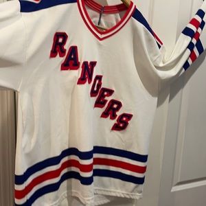 Retro NY Rangers men’s Jersey -White with red and blue trim. Used good condition
